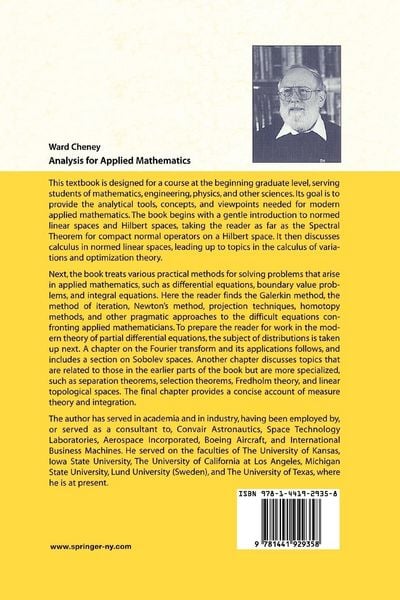 Produktbild: Analysis for Applied Mathematics
