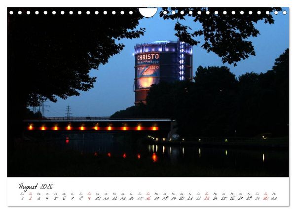 Produktbild: Nachtschicht - N&auml;chtliche Impressionen vom Ruhrgebiet und dem Niederrhein (Wandkalender 2026 DIN A4 quer), CALVENDO Monatskalender