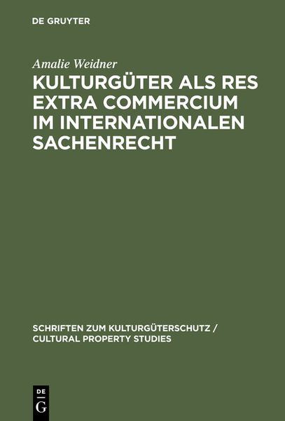 Produktbild: Kulturg&uuml;ter als res extra commercium im internationalen Sachenrecht