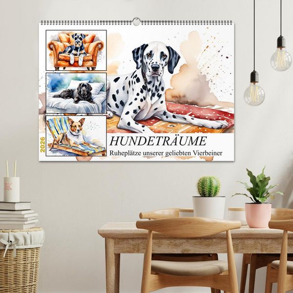 Produktbild: Hundetr&auml;ume (Wandkalender 2026 DIN A2 quer), CALVENDO Monatskalender