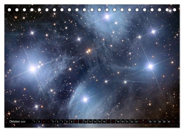 Produktbild: Galaktische Nebel (Tischkalender 2026 DIN A5 quer), CALVENDO Monatskalender
