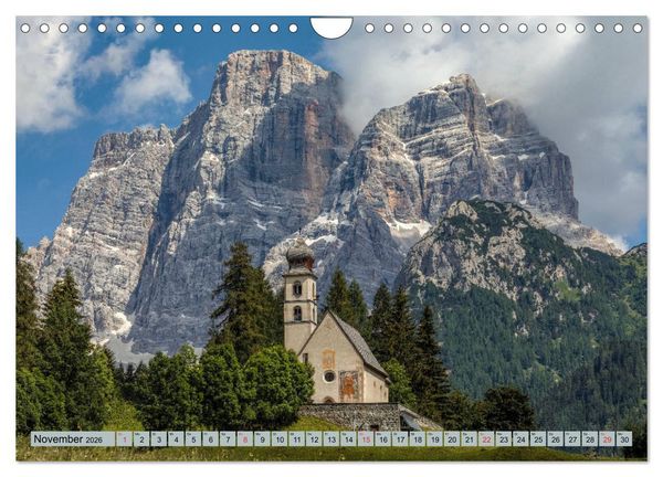 Produktbild: Dolomiten, Alpenparadies im Norden Italiens (Wandkalender 2026 DIN A4 quer), CALVENDO Monatskalender