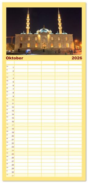 Produktbild: Familienplaner 2026 - Istanbul - Lebendige Metropole voller Geschichte und Pracht mit 5 Spalten (Wandkalender, 21 x 45 cm) CALVENDO