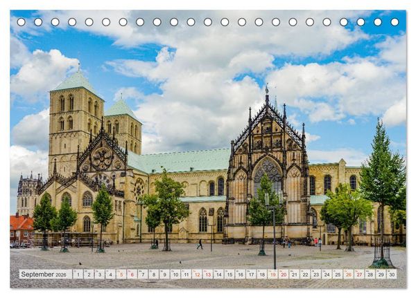 Produktbild: M&uuml;nster Impressionen (Tischkalender 2026 DIN A5 quer), CALVENDO Monatskalender