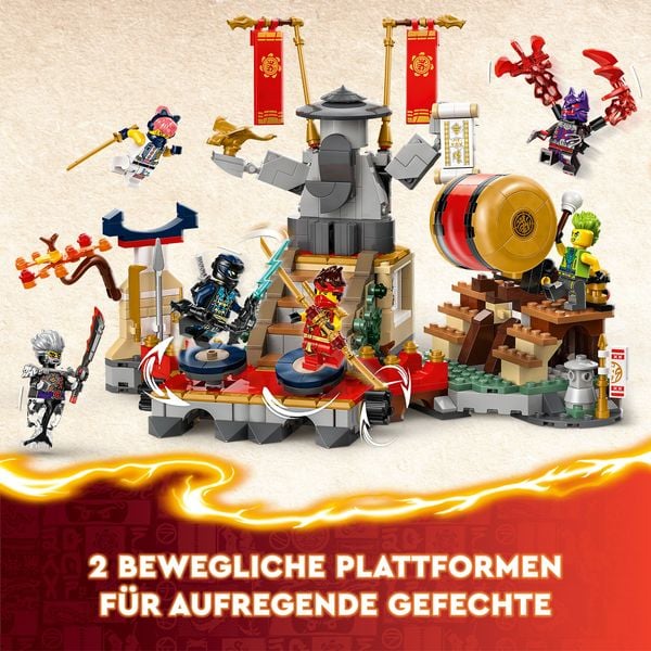 Produktbild: LEGO NINJAGO Turnier-Arena, Abenteuer-Spielzeug mit 6 Minifiguren 71818