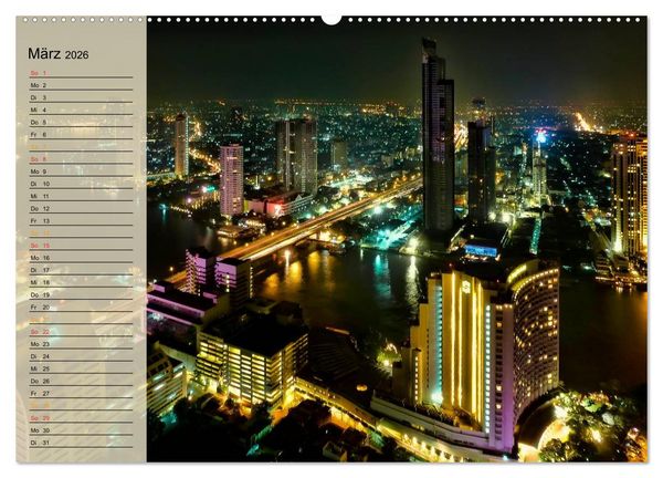 Produktbild: Bangkok - K&ouml;nigreich Thailand (hochwertiger Premium Wandkalender 2026 DIN A2 quer), Kunstdruck in Hochglanz