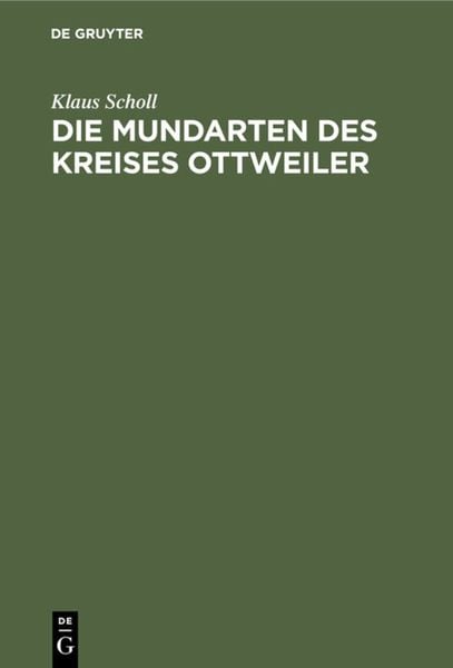 Produktbild: Die Mundarten des Kreises Ottweiler
