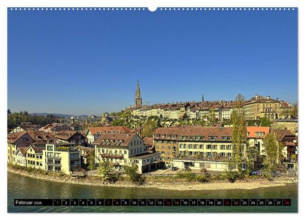 Produktbild: BERN - Vom B&auml;rengraben bis Zytglogge (hochwertiger Premium Wandkalender 2026 DIN A2 quer), Kunstdruck in Hochglanz