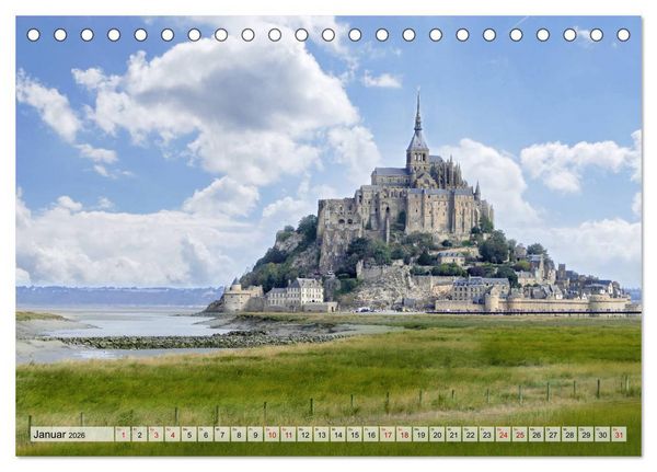 Produktbild: Normandie erleben (Tischkalender 2026 DIN A5 quer), CALVENDO Monatskalender