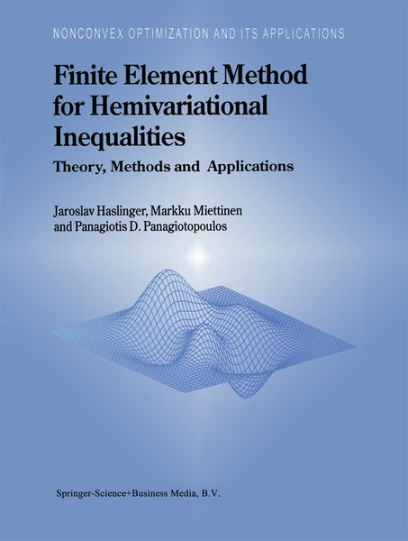 Produktbild: Finite Element Method for Hemivariational Inequalities