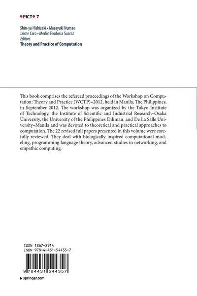 Produktbild: Theory and Practice of Computation