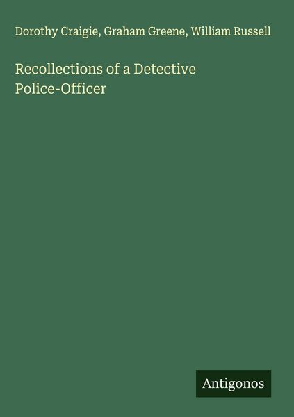 Produktbild: Recollections of a Detective Police-Officer