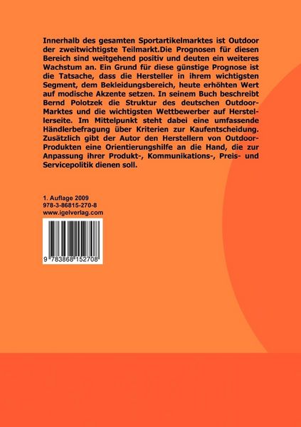 Produktbild: Marktanalyse des Outdoormarktes am Point of Sale des Sporthandels
