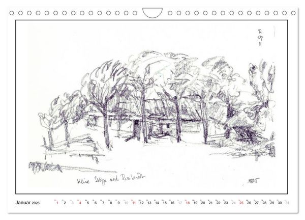 Produktbild: Rembrandt Landschaften wgVoigt (Wandkalender 2026 DIN A4 quer), CALVENDO Monatskalender
