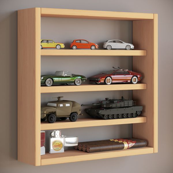Produktbild: Holz Wandregal Wandvitrine Regal Deko Osado S