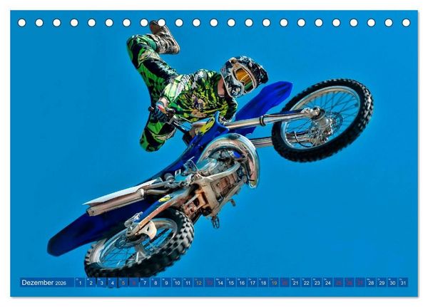 Produktbild: Motocross - mit vollem Risiko (Tischkalender 2026 DIN A5 quer), CALVENDO Monatskalender
