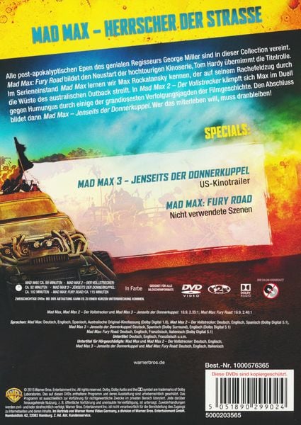 Produktbild: Mad Max - Collection [4 DVDs]
