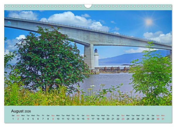 Produktbild: Scottish Lighthouses - beacons along the coast of Scotland (Wall Calendar 2026 DIN A3 landscape), CALVENDO 12 Month Wall Calendar