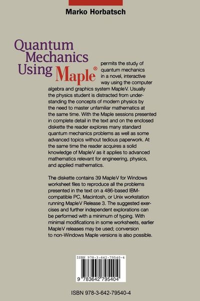 Produktbild: Quantum Mechanics Using Maple &reg;