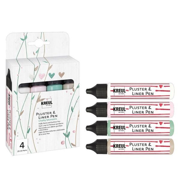 KREUL Pluster & Liner Pen Chalky Moments 4x29ml