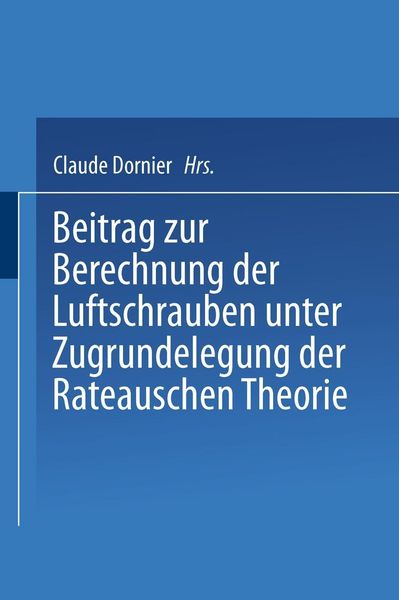 Produktbild: Beitrag zur Berechnung der Luftschrauben