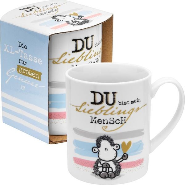 Produktbild: XL-Tasse f&uuml;r gro&szlig;en Genuss "Du bist mein Lieblingsmensch"