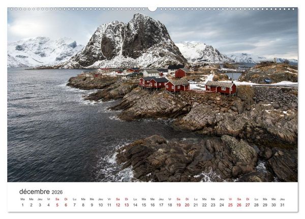 Produktbild: R&eacute;flexions dans les &icirc;les Lofoten (Calendrier mural 2026 DIN A2 vertical) calendrier de bureau