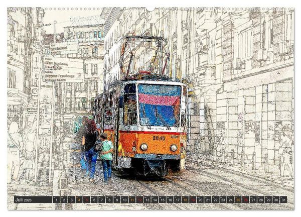 Produktbild: Stra&szlig;enbahn Faszination (Wandkalender 2026 DIN A2 quer), CALVENDO Monatskalender