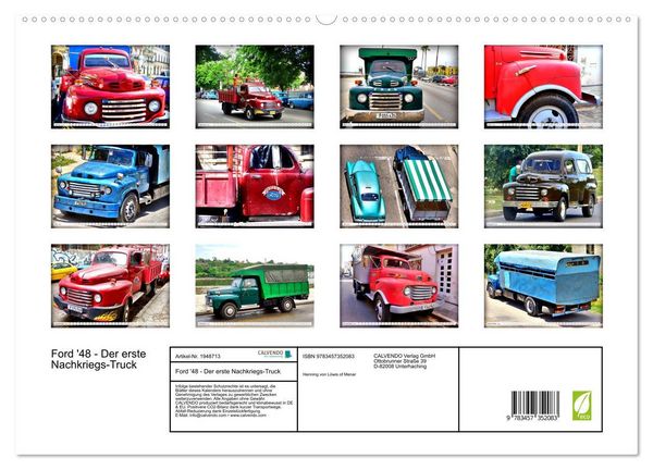 Produktbild: Ford '48 - Der erste Nachkriegs-Truck (hochwertiger Premium Wandkalender 2026 DIN A2 quer), Kunstdruck in Hochglanz