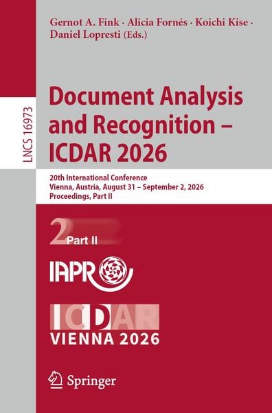 Produktbild: Document Analysis and Recognition &ndash; ICDAR 2026