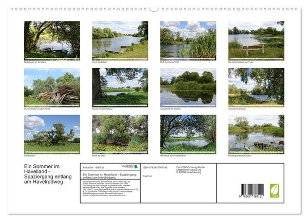 Produktbild: Ein Sommer im Havelland - Spaziergang entlang am Havelradweg (hochwertiger Premium Wandkalender 2026 DIN A2 quer), Kunstdruck in Hochglanz