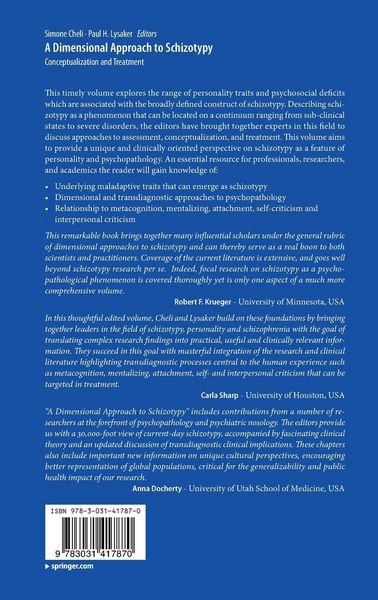 Produktbild: A Dimensional Approach to Schizotypy