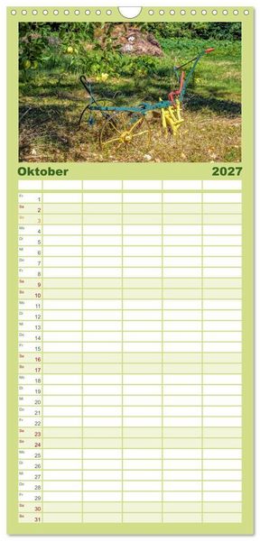 Produktbild: Familienplaner 2027 - Landmaschinen im Dornr&ouml;schenschlaf mit 5 Spalten (Wandkalender, 21 x 45 cm) CALVENDO