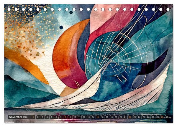 Produktbild: Spiel der Farben und Formen (Tischkalender 2026 DIN A5 quer), CALVENDO Monatskalender