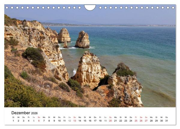 Produktbild: Algarve von Sagres bis Tavira (Wandkalender 2026 DIN A4 quer), CALVENDO Monatskalender