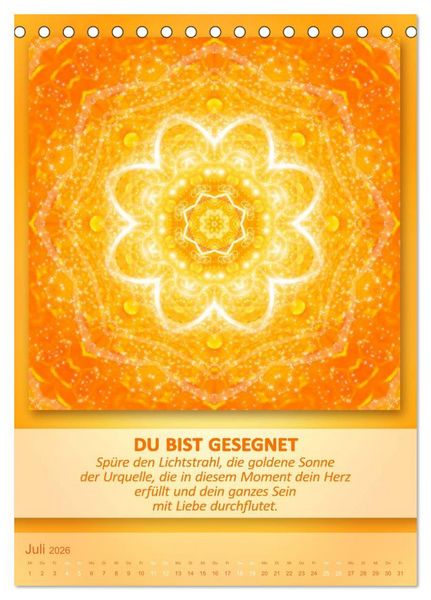 Produktbild: Light Energy Mandalas - Kalender - Vol. 2 (Tischkalender 2026 DIN A5 hoch), CALVENDO Monatskalender
