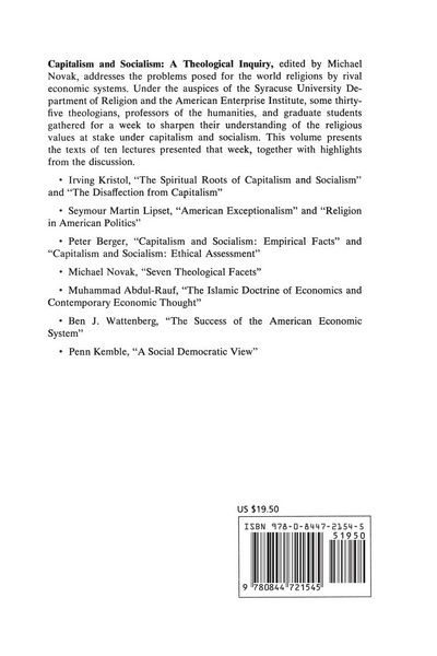Produktbild: Capitalism and Socialism: A Theological Inquiry