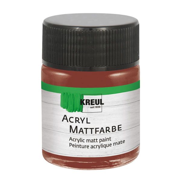 KREUL Acryl Mattfarbe rehbraun 50ml Glas