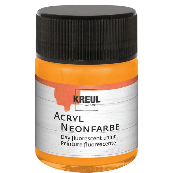KREUL Acryl Neonfarbe neonorange 50ml Glas