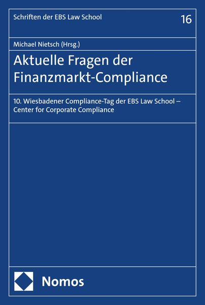 Produktbild: Aktuelle Fragen der Finanzmarkt-Compliance