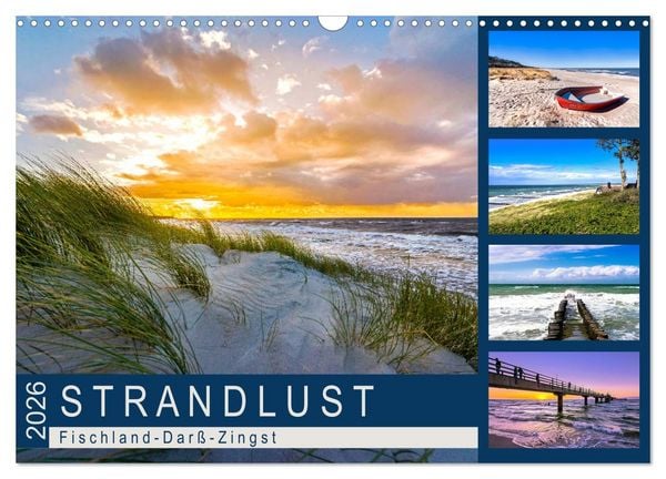 Produktbild: STRANDLUST: Fischland-Dar&szlig;-Zingst (Wandkalender 2026 DIN A3 quer), CALVENDO Monatskalender