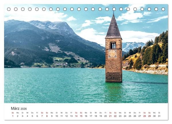 Produktbild: S&uuml;dtirol - Entlang der italienischen Alpen. (Tischkalender 2026 DIN A5 quer), CALVENDO Monatskalender