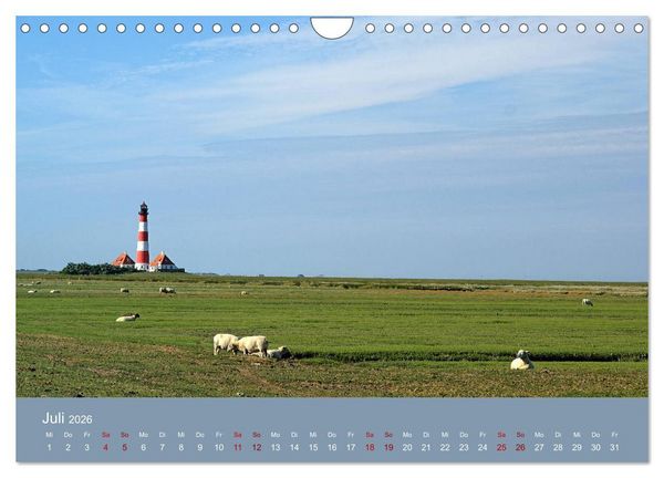 Produktbild: Westerhever (Wandkalender 2026 DIN A4 quer), CALVENDO Monatskalender