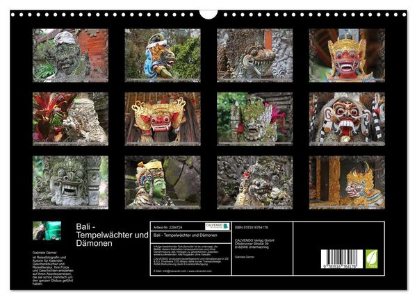 Produktbild: Bali - Tempelw&auml;chter und D&auml;monen (Wandkalender 2027 DIN A3 quer), CALVENDO Monatskalender