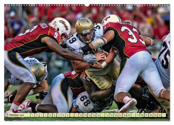 Produktbild: American Football - athletisch und riskant (Wandkalender 2026 DIN A2 quer), CALVENDO Monatskalender
