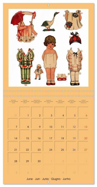 Produktbild: CHARMING OLD PAPER DOLLS (Wall Calendar 2027 12 &times; 12 Inch) CALVENDO 12 Month Wall Calendar