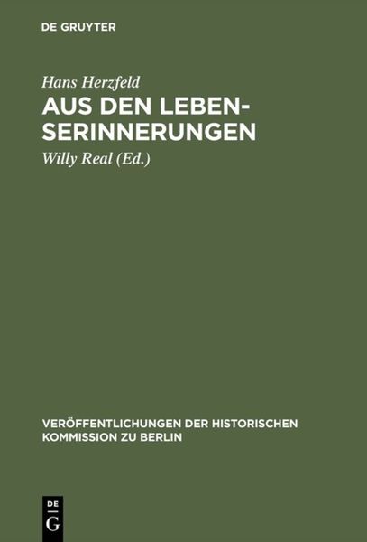 Produktbild: Aus den Lebenserinnerungen