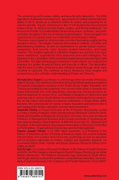 Produktbild: Peace, Safety and Security: African Perspectives