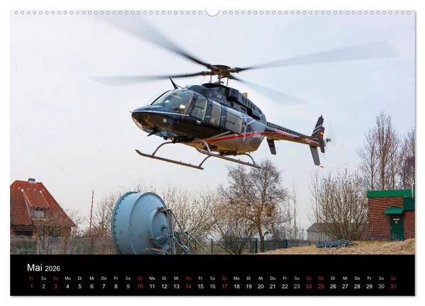 Produktbild: Helicopter 2026 (hochwertiger Premium Wandkalender 2026 DIN A2 quer), Kunstdruck in Hochglanz