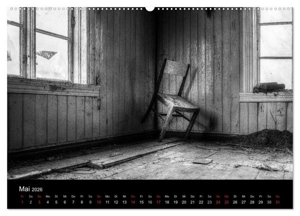 Produktbild: Objekte in schwarz weiss (hochwertiger Premium Wandkalender 2026 DIN A2 quer), Kunstdruck in Hochglanz